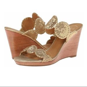 New Jack Rogers Luccia Wedges sandals gold